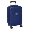 Safta Real Betis Balompie Maleta Trolley de Cabina 20” - Cierre con Candado - Interior con Bolsillo - Cintas con PVC - Ruedas Giratorias - Ajustable - 40.10 L - 345x200x550mm - Color Azul Marino