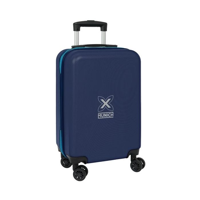 Safta Munich Nautic Maleta Trolley de Cabina 20” - Cierre con Candado - Interior Forrado - Ruedas Giratorias 360° - Asa Extensible Ajustable - 40.1L - 345x200x550mm - Color Azul Marino