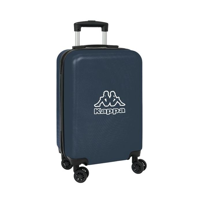 Safta Kappa Dark Navy Maleta Trolley de Cabina 20” - Cierre con Candado - Interior Forrado - Bolsillo de Red - Ruedas Giratorias - Asa Extensible - 345x200x550mm - Color Azul Marino