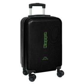 Safta Kappa Black Maleta Trolley de Cabina 20” - Seguridad con Candado - Interior Forrado - Cremallera - Cintas Elasticas PVC - Ruedas Giratorias - Ajustable - 40.1L - 345x200x550mm - Color Negro