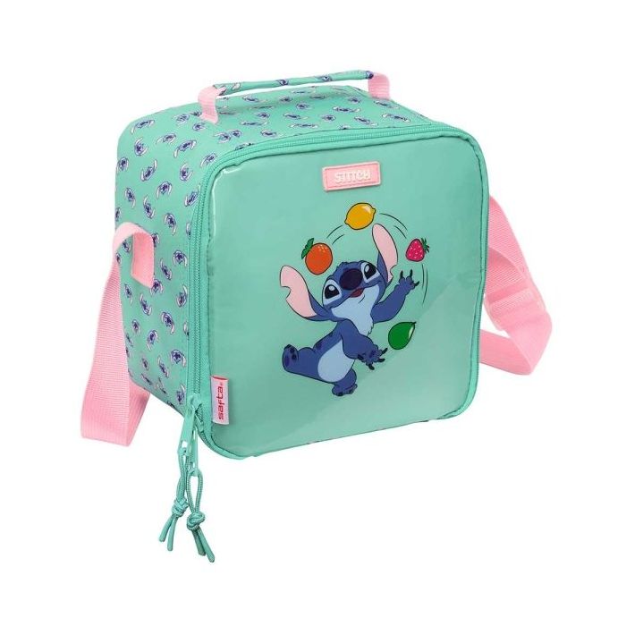 Safta Stitch Ice Cream Bolsa Isotermica Porta Alimentos 4.4L - Cremallera - Interior Forrado de Aluminio - Bandolera Ajustable - Repelente al Agua - Asa Superior - 200x150x200mm - Color Menta