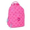 Safta Barbie Corazones Mini Mochila - Bolsillo Frontal - Cremallera Doble - Bolsillo Trasero - Hombreras Ajustables - Asa Superior - 250x130x300mm - Color Rosa