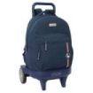 Safta el Ganso Eclipse Mochila con Carro - Bolsillo Frontal - Portabotellas - Asa y Hombreras Acolchadas - Tarjeta ID - Ruedas Antivibracion - 33L - 330x220x450mm - Color Azul Marino