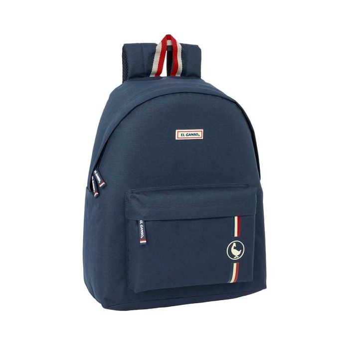 Safta el Ganso Eclipse Mochila - Bolsillo Frontal - Hombreras Acolchadas - Doble Tirador en Cremallera - Asa Superior de Transporte - 20.8L - 330x150x420mm - Color Azul Marino