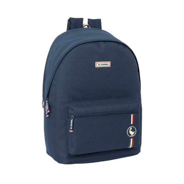 Safta el Ganso Eclipse Mochila para Portatil hasta 15.6" - Antirrobo - Conector USB - Base Acolchada - Tirador Doble - Ergonomica - Asa Superior - 24.55L - 310x180x440mm - Color Azul Marino