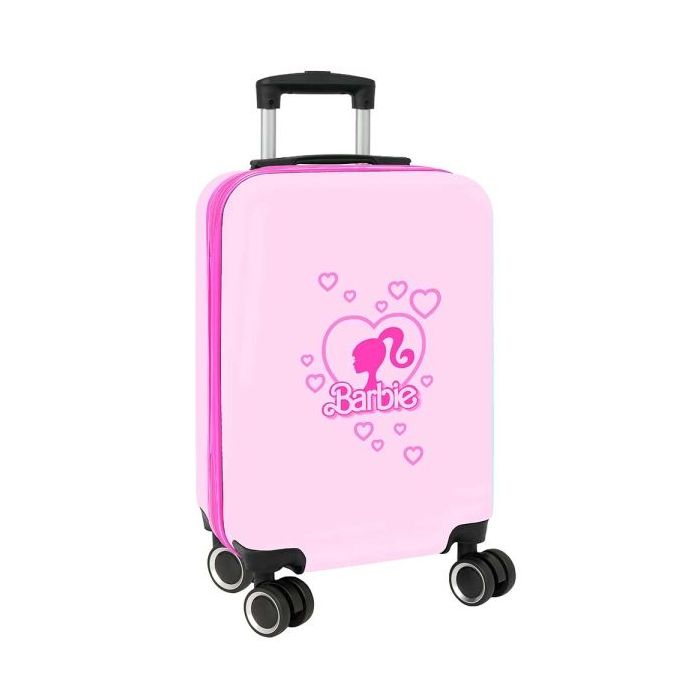 Safta Barbie Painterly Maleta Trolley de Cabina 20” - Cierre con Candado - Interior Forrado - Asa Flexible de PVC - Ruedas Giratorias - Ajustable - 40.1L - 345x200x550mm - Color Rosa