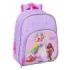 Safta Unicorn Academy Mochila Infantil - Adaptable a Carro - Portabotellas - Hombreras Ergonomicas - Bolsillo Frontal - Asa de Mano - 9.5L - 280x100x340mm - Color Rosa