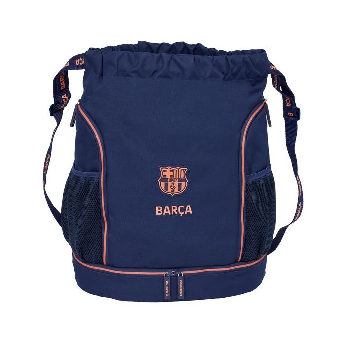 Safta F.C.Barcelona 2ª Equipacion Saco Mochila - Bolsillo Interior con Cremallera - Bolsillos Laterales - Hombreras Ajustables - 21.93L - 340x150x430mm - Color Azul Marino
