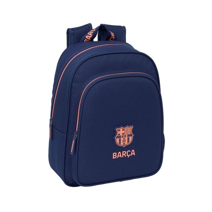 Safta F.C.Barcelona 2ª Equipacion Mochila Infantil - Adaptable a Carro - Portabotellas - Hombreras Acolchadas - Bolsillo Frontal - Asa Superior - 9L - 270x100x330mm - Color Azul Marino