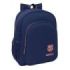 Safta F.C.Barcelona 2ª Equipacion Mochila - Adaptable a Carro - Bolsillos Laterales - Doble Tirador - Hombreras Acolchadas - Bolsillo Frontal - Asa de Mano - 15L - 320x120x380mm - Color Azul Marino