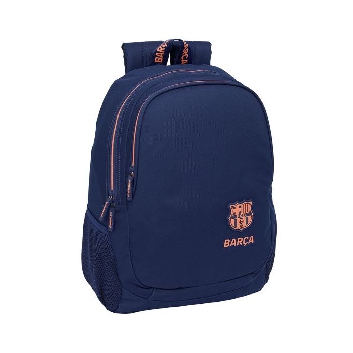 Safta F.C.Barcelona 2ª Equipacion Mochila Adaptable a Carro - Portabotellas - 2 Compartimentos - Doble Cremallera - Hombreras Ergonomicas - Asa Superior - 23L - 320x160x440mm - Color Azul Marino
