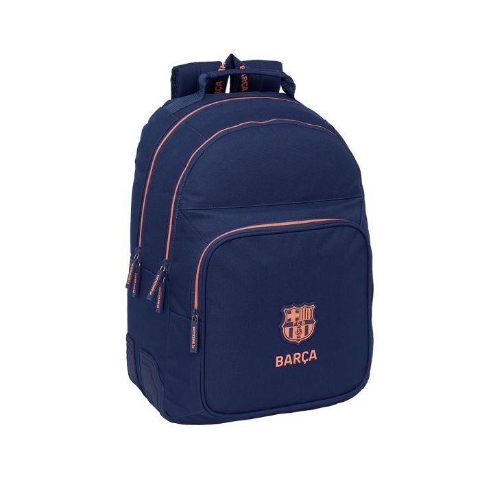 Safta F.C.Barcelona 2ª Equipacion Mochila con 2 Compartimentos - Antirozaduras - Adaptable a Carro - Portabotellas - Tirador Doble - Hombreras Ergonomicas - 20L - 320x150x420mm - Color Azul Marino