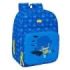 Safta Batman Preescolar Mochila Infantil - Adaptable a Carro - Portabotellas - Hombreras Ergonomicas - Bolsillo Frontal - 10L - 260x110x340mm - Color Azul