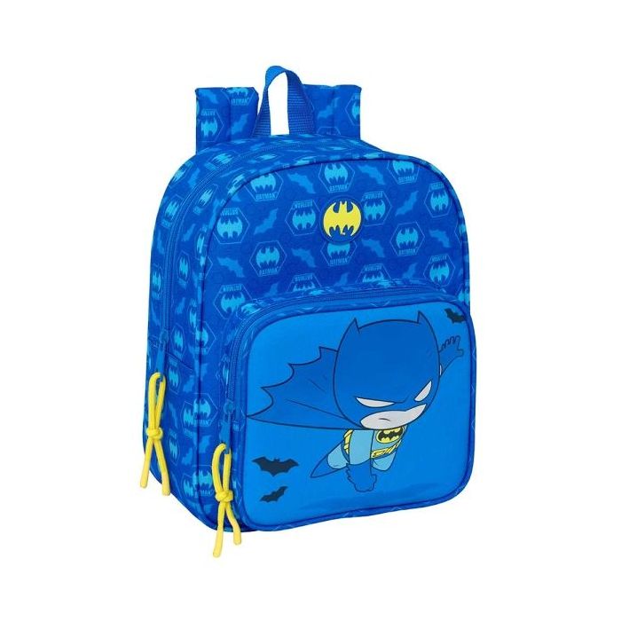Safta Batman Preescolar Mochila Guarderia - Adaptable a Carro - Cremallera - Tarjeta de Identificacion - Asa Superior - 6L - 220x100x270mm - Color Azul