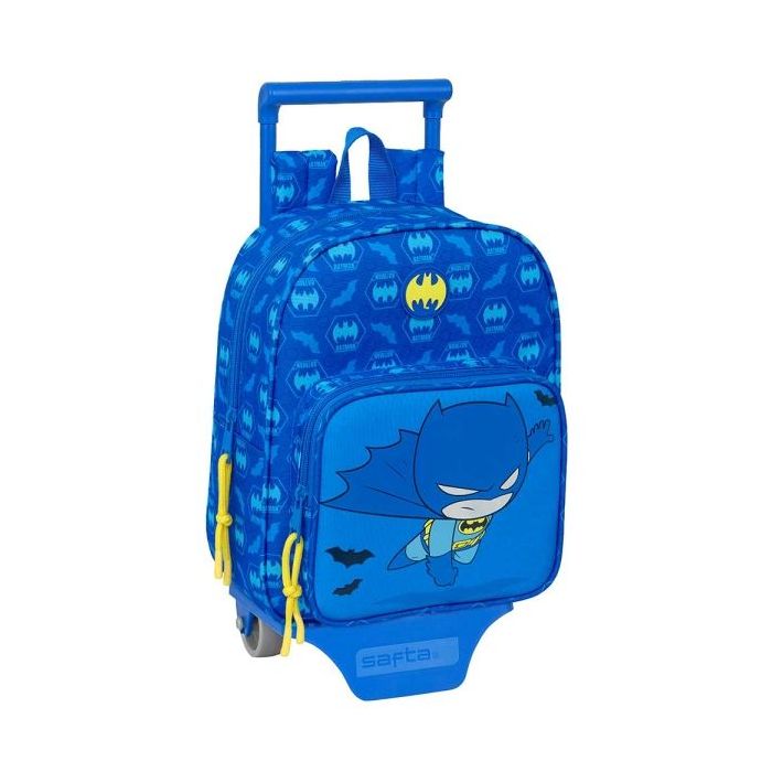 Safta Batman Preescolar Mochila con Carro - Tarjeta ID - Asa Superior - Mochila Extraible - Material Resistente - 6L - 220x100x270mm - Color Azul