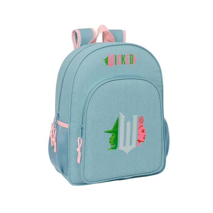 Safta Wicked Mochila Adaptable a Carro - Portabotellas - Tirador Doble - Hombreras Ergonomicas Acolchadas - Bolsillo Frontal - Asa de Mano Superior - 19L - 330x140x420mm - Color Turquesa