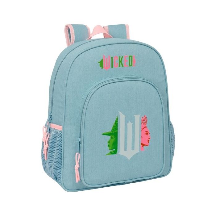 Safta Wicked Mochila - Adaptable a Carro - Portabotellas - Doble Tirador en Cremallera - Hombreras Ergonomicas y Acolchadas - Asa de Mano Superior - 15L - 320x120x380mm - Color Turquesa