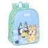Safta Bluey Sisters Mochila Guarderia - Adaptable a Carro - Cremallera - Tarjeta de Identificacion - Asa de Mano Superior - 6L - 220x100x270mm - Color Azul