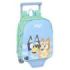 Safta Bluey Sisters Mochila con Carro - Tarjeta ID - Asa Superior - Mochila Extraible - Material Resistente - 6L - 220x100x270mm - Color Azul