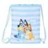 Safta Bluey Sisters Saco Plano - Bolsillo Interior con Cremallera - Cierre con Cordones - 3L - 260x10x340mm - Color Azul