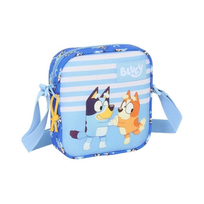 Safta Bluey Let'S Play Bolsito con Bandolera - 1L - Material Resistente - Facil de Transportar - Ideal para Uso Diario - 160x40x180mm - Color Azul
