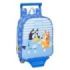 Safta Bluey Let'S Play Mochila con Carro - Tarjeta ID - Asa Superior - Mochila Extraible - Carro Resistente - 6L - 220x100x270mm - Color Azul