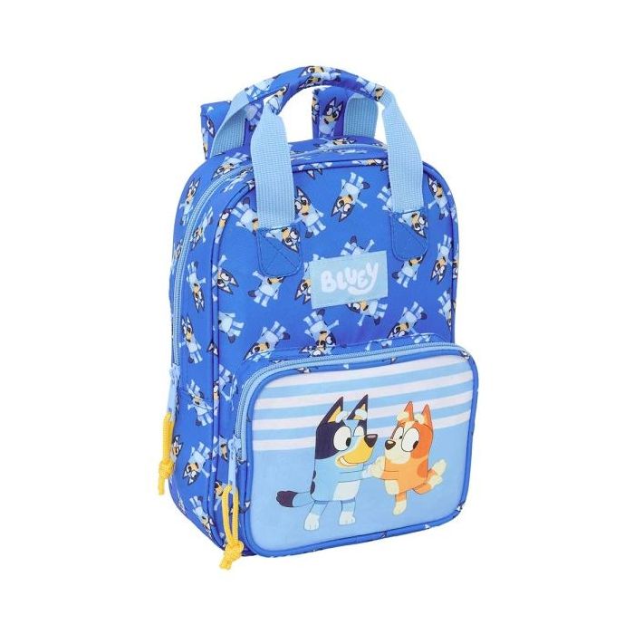 Safta Bluey Let'S Play Mochila Infantil - Bolsillo Frontal - Hombreras Acolchadas - Asa Forrada - 4.5L - Material Resistente - 200x80x280mm - Color Azul