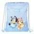 Safta Bluey Let'S Play Saco Plano - Bolsillo con Cremallera - Cierre con Cordones - 3L - 260x10x340mm - Color Azul