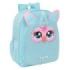 Safta Furby Mochila - Adaptable a Carro - Portabotellas - Tirador Doble - Hombreras Ergonomicas Acolchadas - Bolsillo Frontal - Asa de Mano Superior - 15L - 320x120x380mm - Color Azul Claro