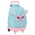 Safta Furby Mochila con Carro - Extraible - Bolsillo Frontal - Portabotellas - Tirador Doble - Hombreras Acolchadas - Asa Acolchada - Tarjeta ID - Base Reforzada - 33L - 330x220x450mm - Color Azul Claro