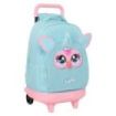 Safta Furby Mochila con Carro - Extraible - Bolsillo Frontal - Portabotellas - Tirador Doble - Hombreras Acolchadas - Asa Acolchada - Tarjeta ID - Base Reforzada - 33L - 330x220x450mm - Color Azul Claro