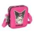 Safta Kuromi Bolsito con Bandolera - 1L - Material Duradero - Ideal para Uso Diario - 160x40x180mm - Color Negro y Rosa