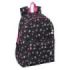 Safta Kuromi Mochila para Portatil hasta 14.1" - Interior Acolchado - Bolsillo Frontal - Portabotellas - Tirador Doble - Hombreras Ergonomicas - Asa Superior - 310x130x430mm - Color Negro y Rosa