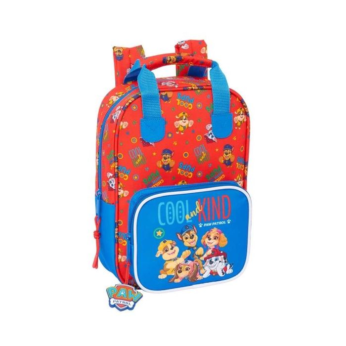 Safta Paw Patrol Cool Mochila Infantil - Adaptable a Carro - Bolsillo Frontal - Tarjeta de Identificacion - Hombreras Acolchadas - Asa Forrada - 4.5L - 200x80x280mm - Color Rojo y Azul