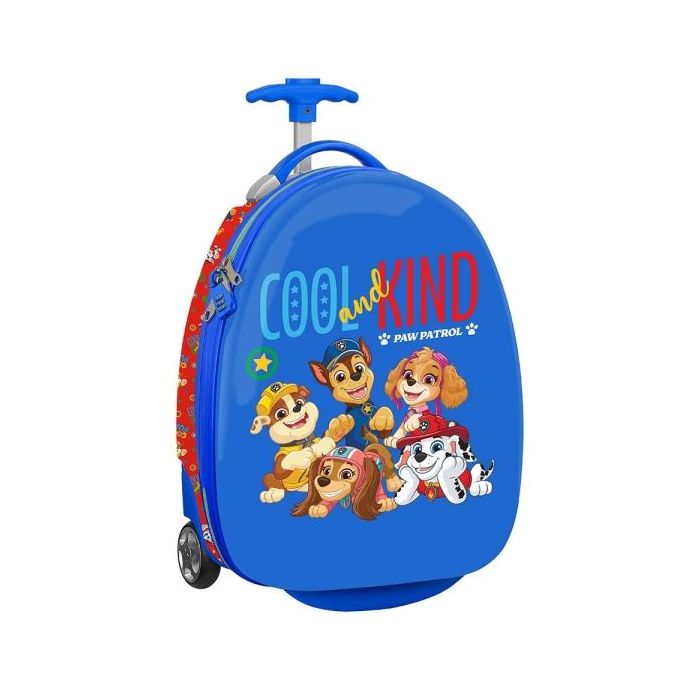 Safta Paw Patrol Cool Maleta Trolley Infantil 16” - Interior con Bolsillo de Red - Dos Ruedas para Facil Movilidad - Cintas con Cierre de PVC - 27.7L - 280x230x430mm - Color Azul