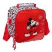 Safta Mickey Mouse Bolsa Isotermica Porta Alimentos 4.4L - Cremallera - Interior Forrado de Aluminio - Bandolera Ajustable - Repelente al Agua - Asa Superior - 200x150x200mm - Color Rojo