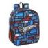 Safta Hot Wheels Mochila Guarderia - Adaptable a Carro - Cremallera - Tarjeta de Identificacion - Asa de Mano Superior - 6L - 220x100x270mm - Color Azul
