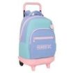 Safta Munich Mellow Mochila con Carro - Extraible - Bolsillo Frontal - Portabotellas - Tirador Doble - Hombreras Acolchadas - Tarjeta ID - 330x220x450mm - Color Azul Claro