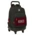 Safta Munich Vulcan Mochila con Carro - 33L - Bolsillo Frontal - Portabotellas - Hombreras Acolchadas - Asa Acolchada - Tarjeta ID - Base Reforzada - Tirador Doble - 330x220x450mm - Color Negro y Rojo