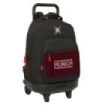 Safta Munich Vulcan Mochila con Carro - 33L - Bolsillo Frontal - Portabotellas - Hombreras Acolchadas - Asa Acolchada - Tarjeta ID - Base Reforzada - Tirador Doble - 330x220x450mm - Color Negro y Rojo