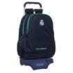 Safta Real Madrid 2ª Equipacion 25/26 Mochila con Carro - Portabotellas - 2 Compartimentos - Tirador Doble - Hombreras y Espalda Acolchadas - Mochila Extraible - 320x160x440mm - Color Azul Marino