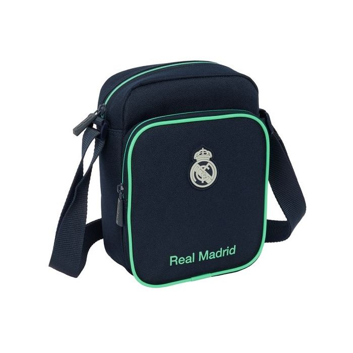 Safta Real Madrid 2ª Equipacion 25/26 Bandolera - Cremallera - Bolsillo Frontal - Bandolera Ajustable - Compartimento Trasero con Velcro - 2L - 160x60x220mm - Color Azul Marino