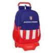 Safta Atletico de Madrid Mochila con Carro - Portabotellas - 2 Compartimentos - Tirador Doble - Hombreras Ergonomicas - Espalda Acolchada - Mochila Extraible - 320x160x440mm - Color Azul Marino