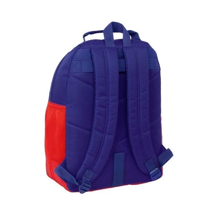 Safta Atletico de Madrid Mochila con 2 Compartimentos - Antirozaduras - Adaptable a Carro - Portabotellas - Tirador Doble - Hombreras Ergonomicas - 20L - 320x150x420mm - Color Azul Marino