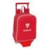 Safta Sevilla FC Mochila con Carro - Tarjeta ID - Asa Superior - Mochila Extraible - Carro Resistente - Resistente al Agua - Altura Abierto 54cm - 6L - 220x100x270mm - Color Rojo