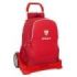 Safta Sevilla FC Mochila con Carro - Cremallera Doble - Hombreras Ergonomicas - Bolsillo Frontal - Asa Superior - Mochila Extraible - Ruedas Antivibracion - Base Reforzada - 320x140x430mm - Color Rojo