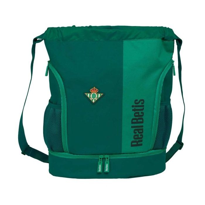Safta Real Betis Balompie Saco Mochila - Resistente al Agua - Bolsillos Laterales - Hombreras Ajustables - Gran Capacidad (21.93L) - Bolsillo Interior con Cremallera - 340x150x430mm - Color Verde