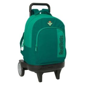 Safta Real Betis Balompie Mochila con Carro - Extraible - Bolsillo Frontal - Portabotellas - Tirador Doble - Hombreras Acolchadas - Tarjeta ID - Ruedas Antivibracion - 330x220x450mm - Color Verde