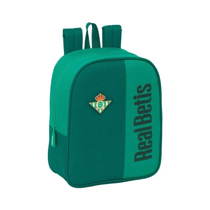 Safta Real Betis Balompie Mochila Guarderia - Adaptable a Carro - Tarjeta de Identificacion - Asa de Mano - Resistente al Agua - 220x100x270mm - Color Verde