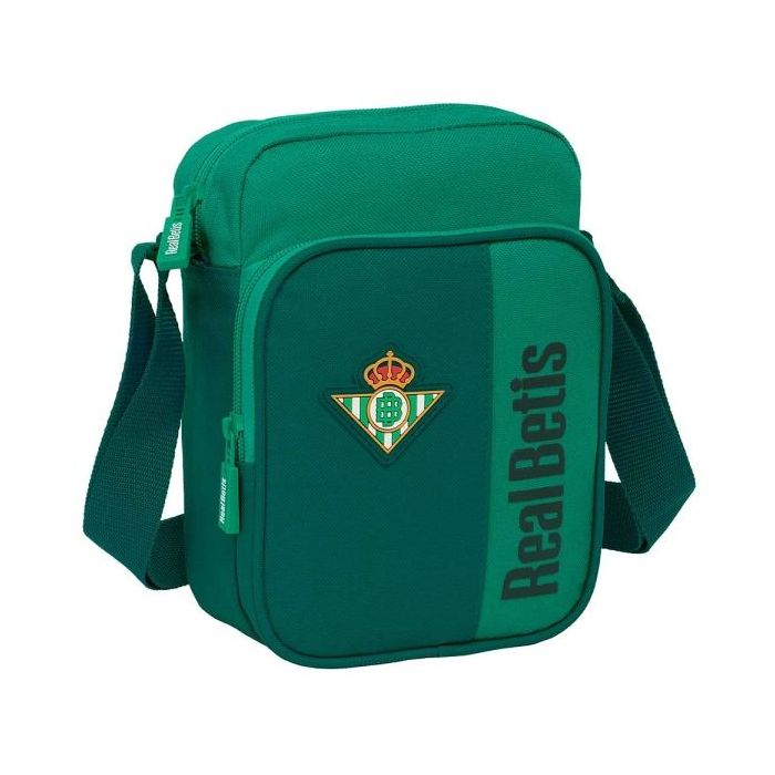 Safta Real Betis Balompie Bandolera - Cremallera - Bolsillo Frontal - Bandolera Ajustable - Resistente al Agua - 2L - 160x60x220mm - Color Verde